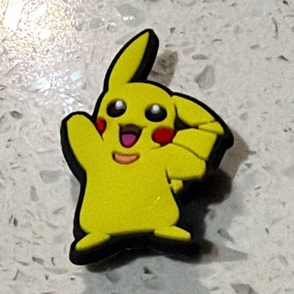 Pikachu Pokémon Yellow/Black/Red PVC Shoe Charm 3D Cartoon Anime Theme